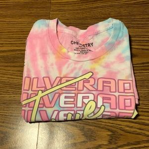 Chevy Silverado tie dye graphic tee womens